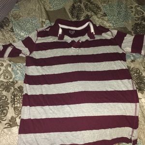 Striped collared shirt